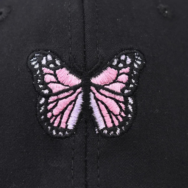 Embroidery Butterfly Baseball Cap Women's Spring Summer