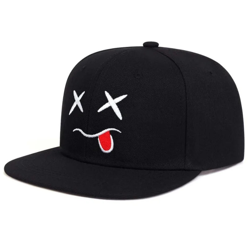 Unisex Personality Ghost Expression Embroidery Hip-hop Hats Spring