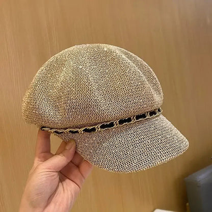 Spring Summer Korean Style Women Octagon Baseball Cap