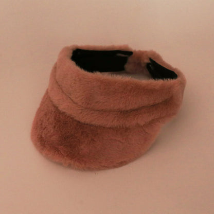 Ladies Fashionable Thickened Plush Round Top Hat