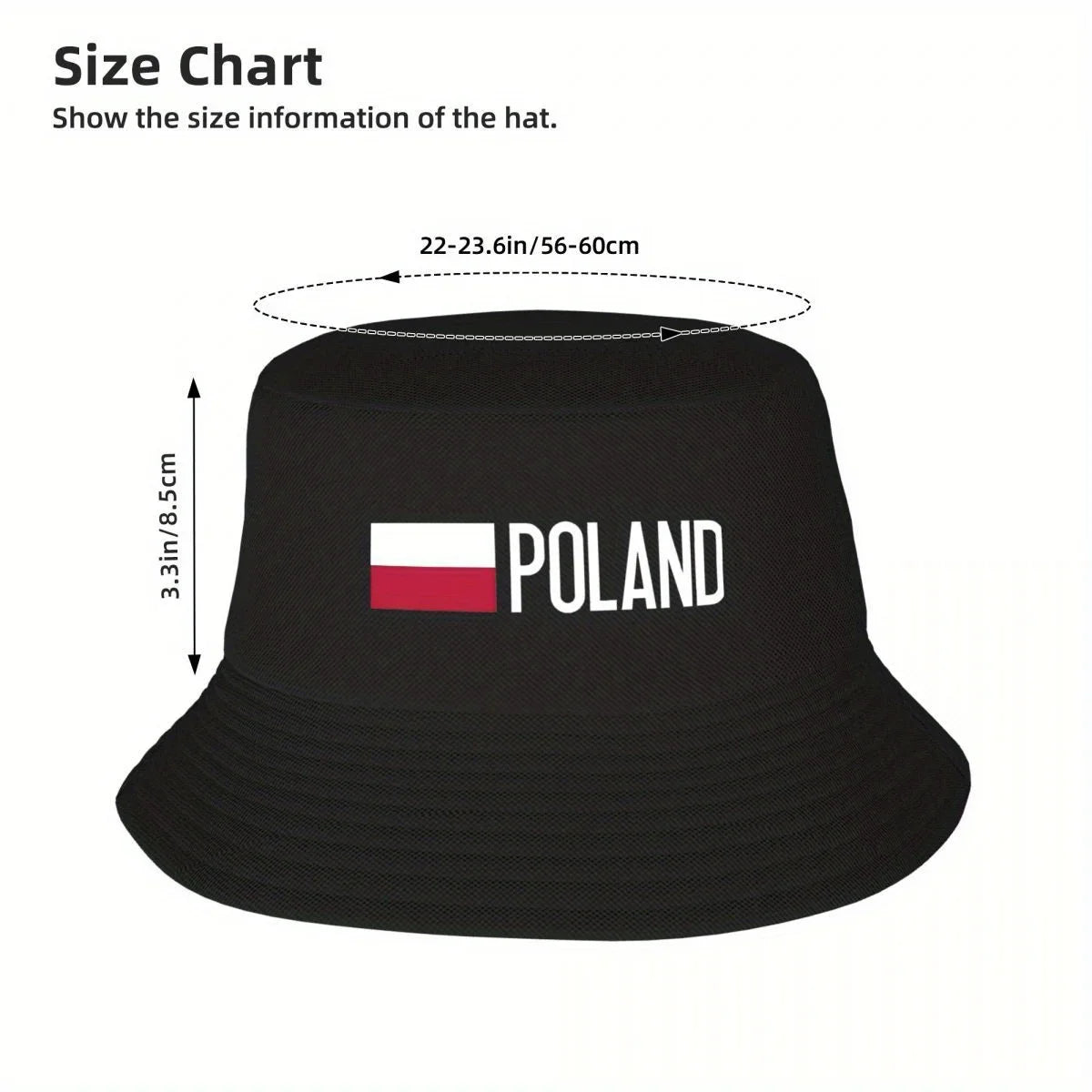 Polish Flag & Poland Bucket Hat for Teen Summer
