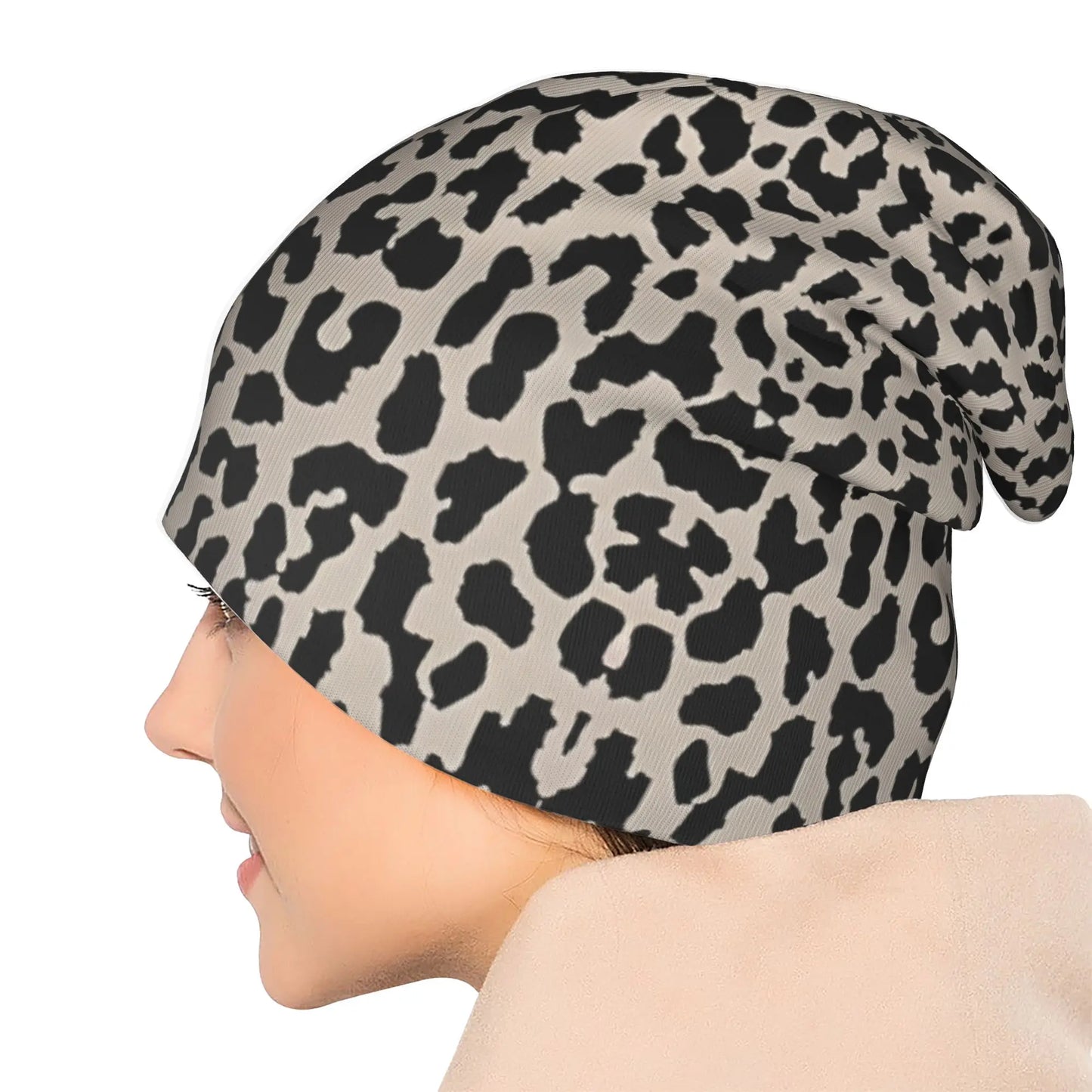 Tan Leopard Bonnet Homme Autumn Spring Thin Hat