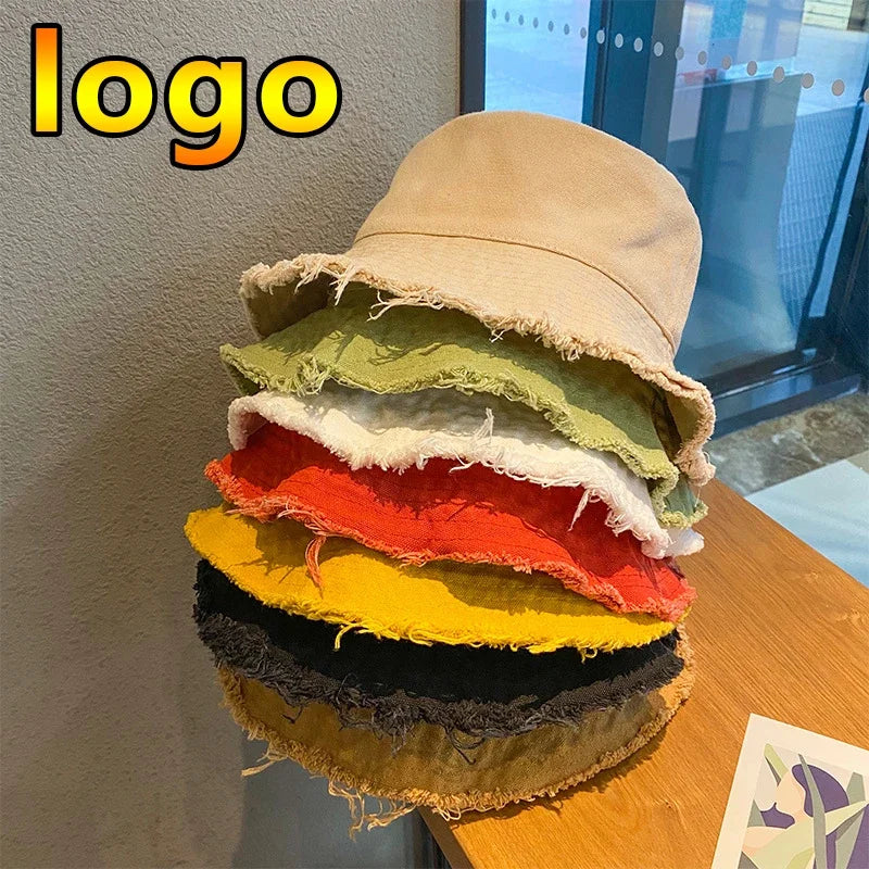 New Custom Logo Ladies Hip Hop Bucket Hats