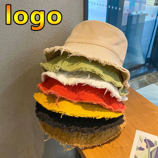 New Custom Logo Ladies Hip Hop Bucket Hats