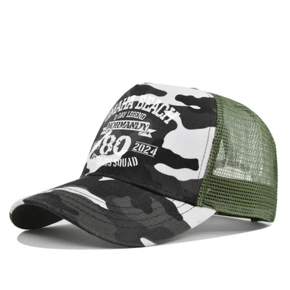 Spring Summer Printed Mesh Breathable Baseball Cap