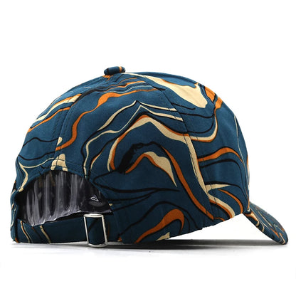 Trendy Graffiti Pattern Cappellino Baseball Cap Red Yellow Trucker Hats