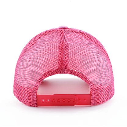 Washed Denim Pink Baseball Cap Women