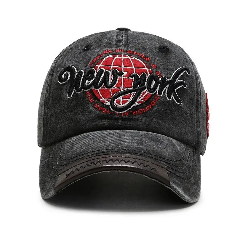 New Distressed Cotton Washed Baseball Cap Korean Outdoor