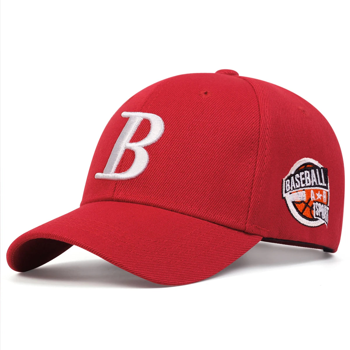 Unisex B Letter Embroidery Side Basketball Baseball Caps Spring Autumn