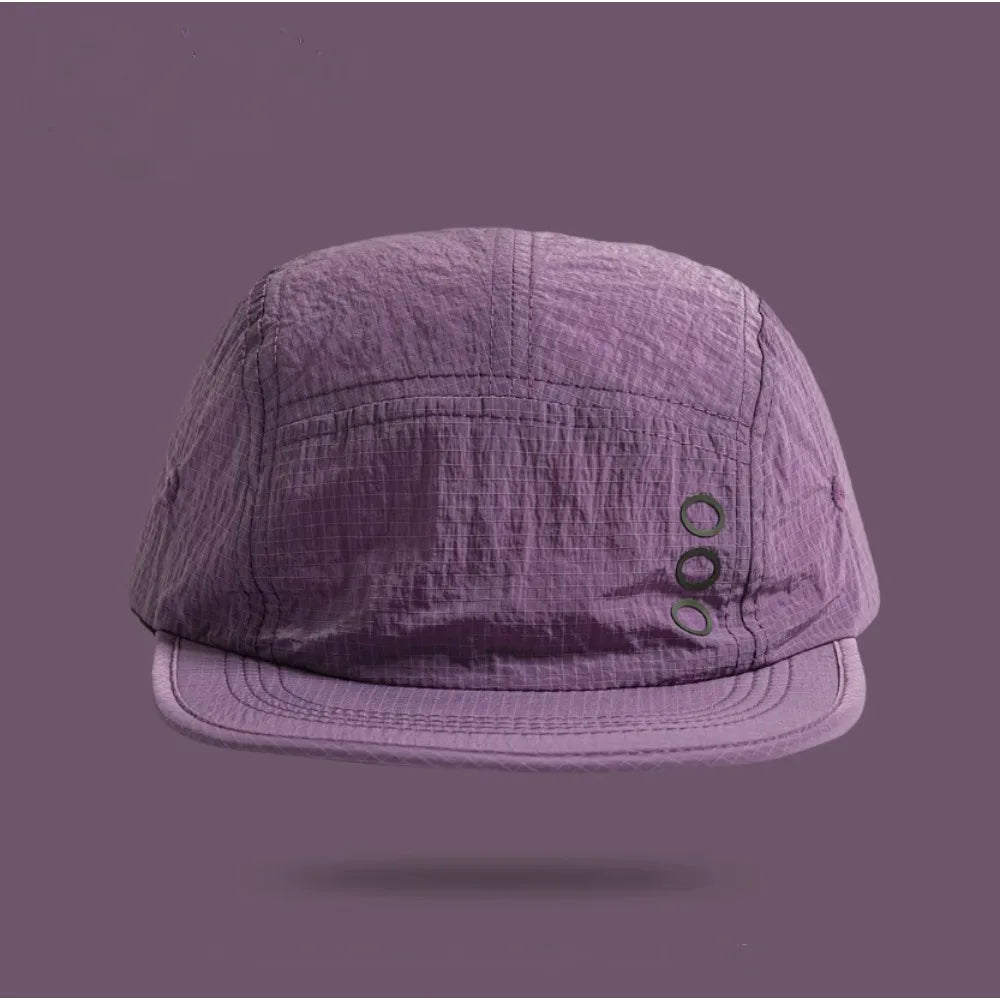 Korean 5‑Panel Letter Printed Baseball Cap