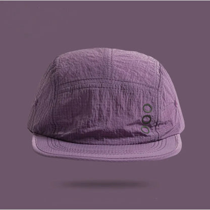 Korean 5‑Panel Letter Printed Baseball Cap