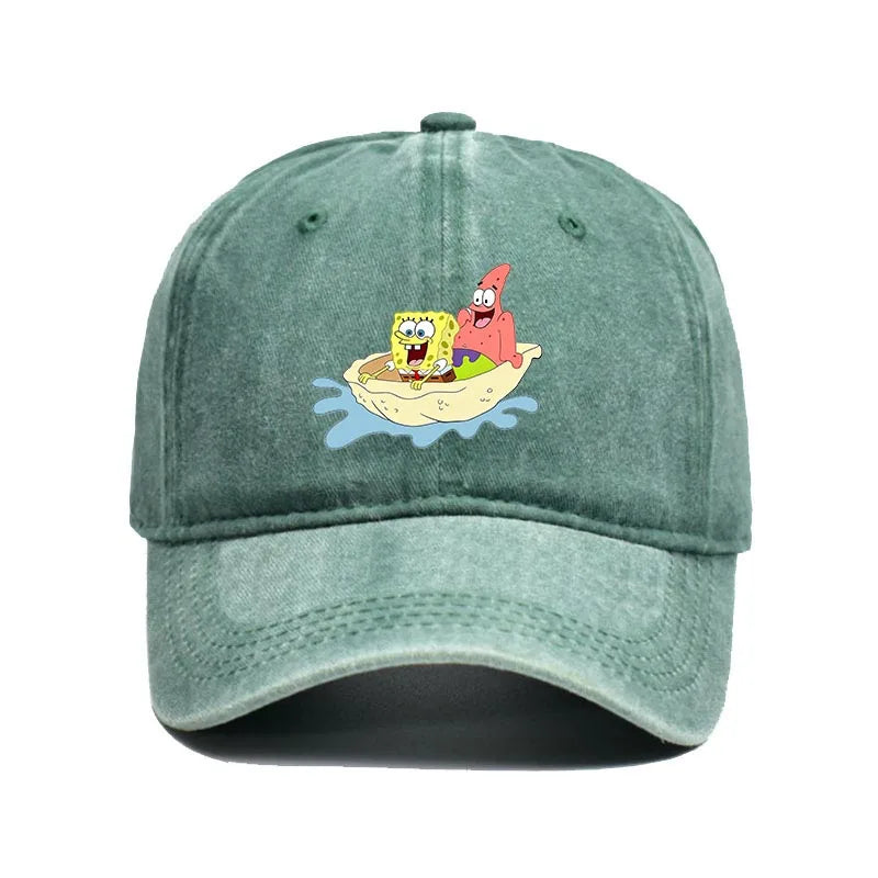 Fashion Cute SpongeBobs Baseball Cap Movie Cartoon Role Adult Men Women