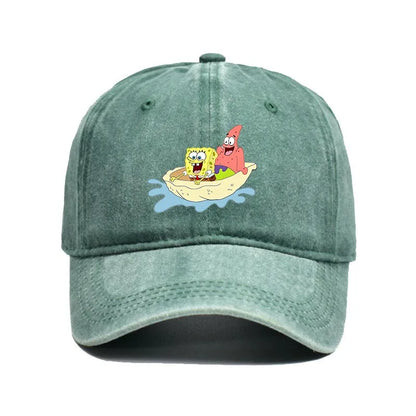 Fashion Cute SpongeBobs Baseball Cap Movie Cartoon Role Adult Men Women