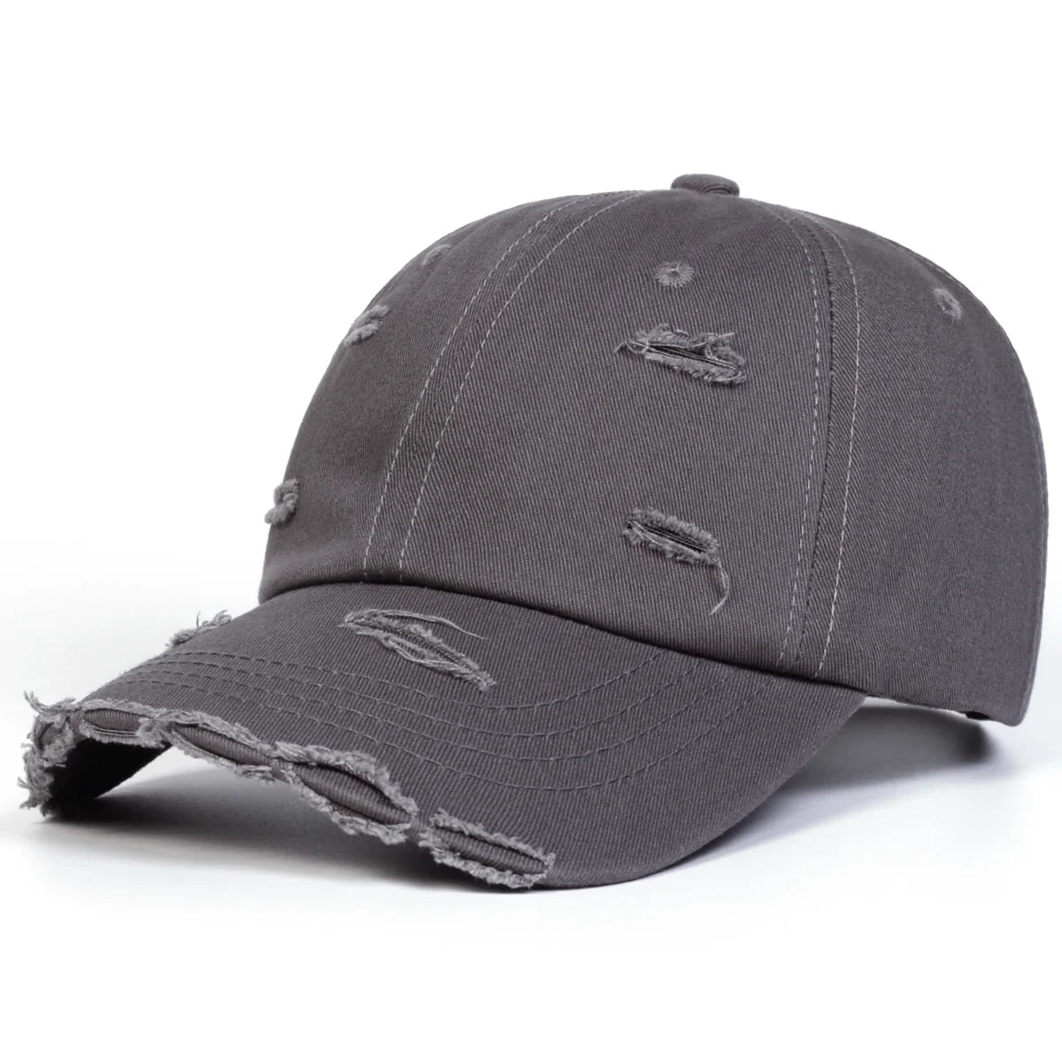 Unisex Ripped Denim Washed Baseball Caps Spring Autumn