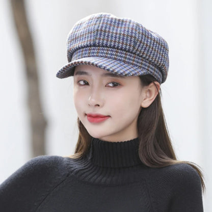 British Style Ladies Octagonal Hat Spring And Autumn