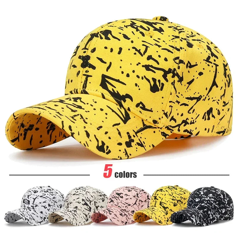 5 Colors New Fashion Youth Unisex Graffiti Style Sunshade Baseball Cap Men Women