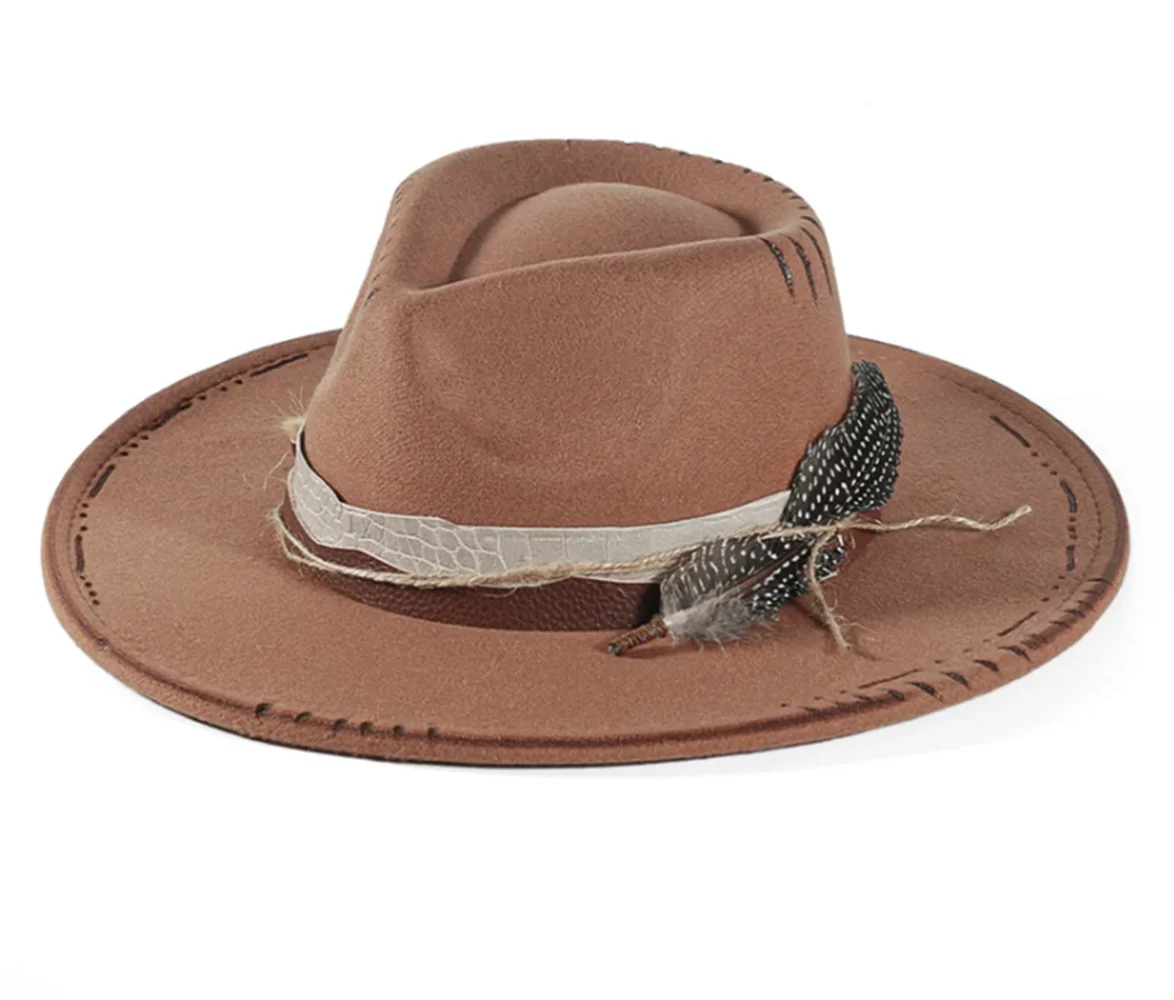 Handmade Fedora Hat Suede Men's And Women's Hat