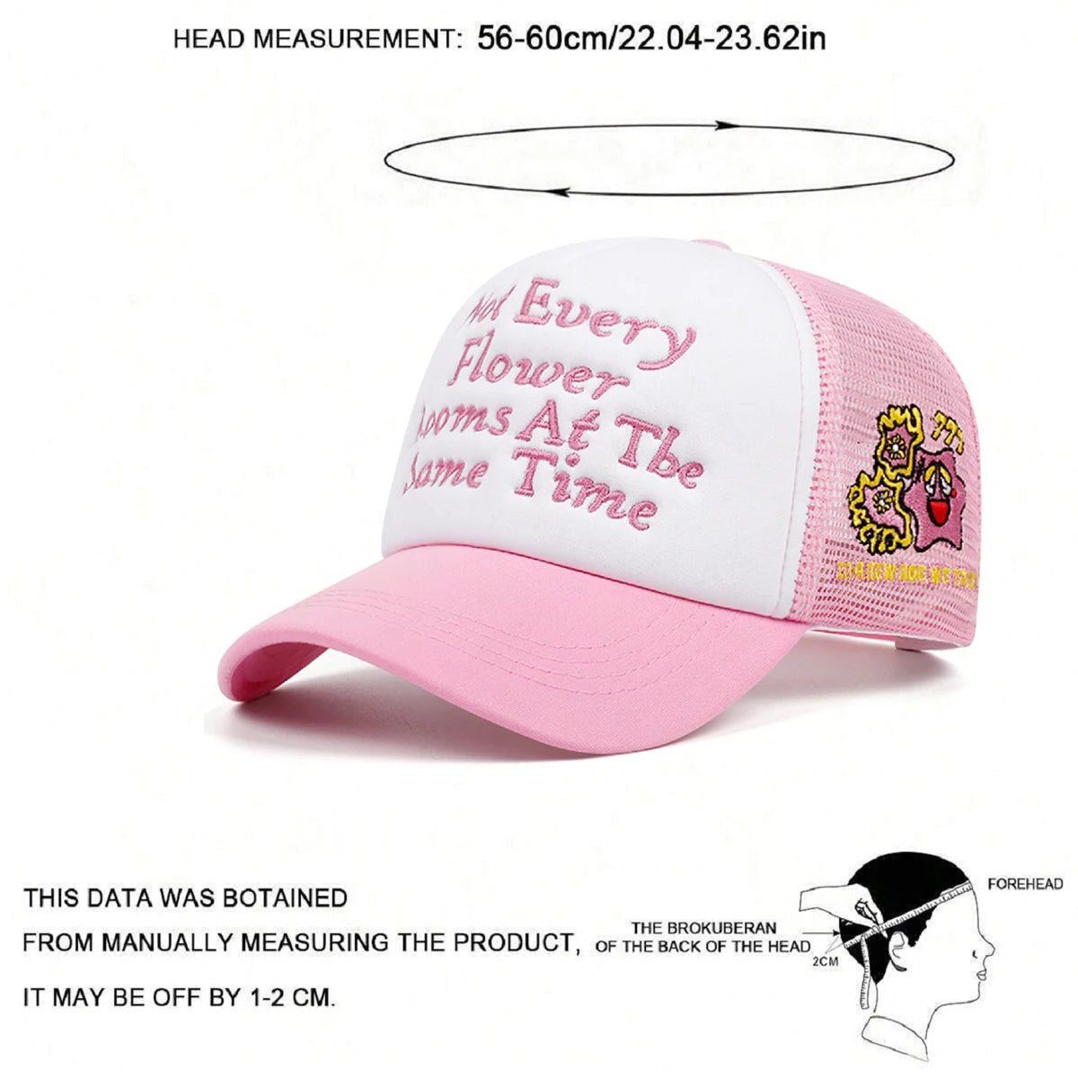 Not Erery Embroidered Cotton Breathable Mesh Hat Men's Hip Hop Hat Baseball Hat Women's