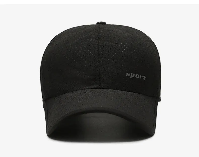Edging Quick Drying Hat Casual Versatile Trendy Baseball Cap Fashion Outdoor Sports Breathable Black Cap