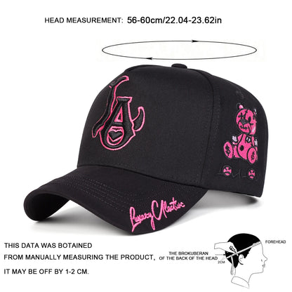 Unisex LA Love Embroidery Baseball Caps Spring Autumn Outdoor