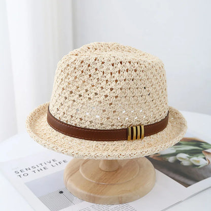 Unisex 90s Retro Bucket Hat Korean Belt Jazz Cap