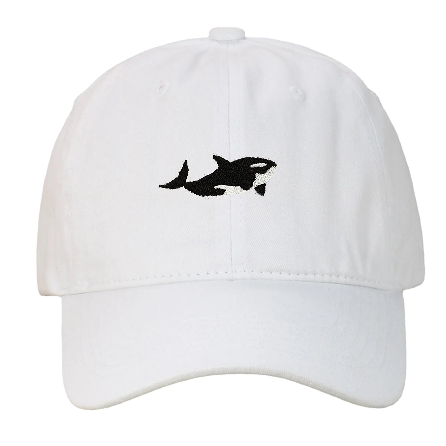1pc Retro Washed Shark Embroidered Baseball Cap for Women Men