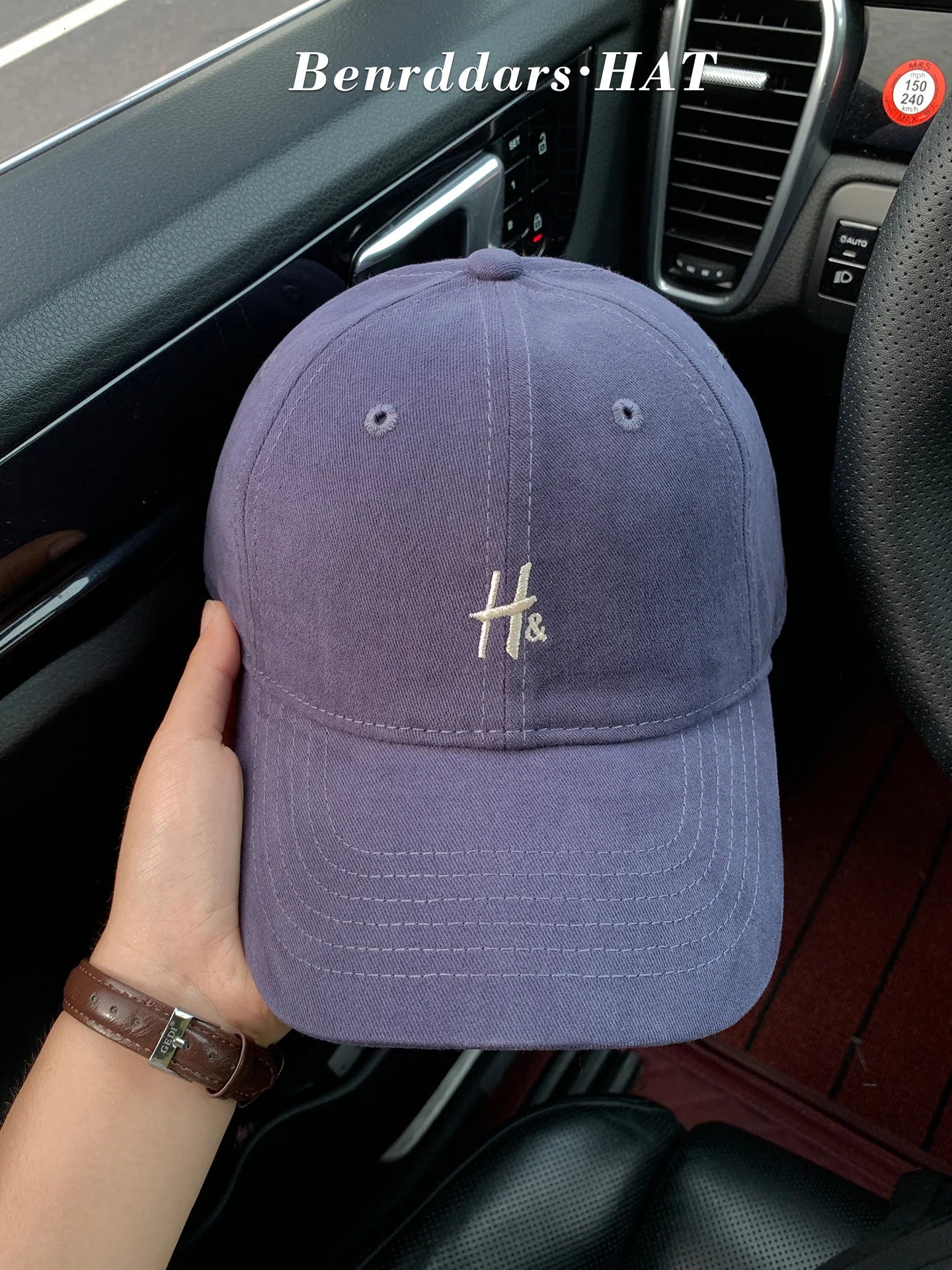 Korean Style RH Letter Embroidery Baseball Cap