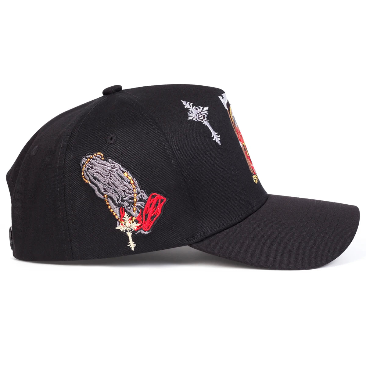 Unisex Gothic Cross Embroidery Baseball Caps Spring Autumn