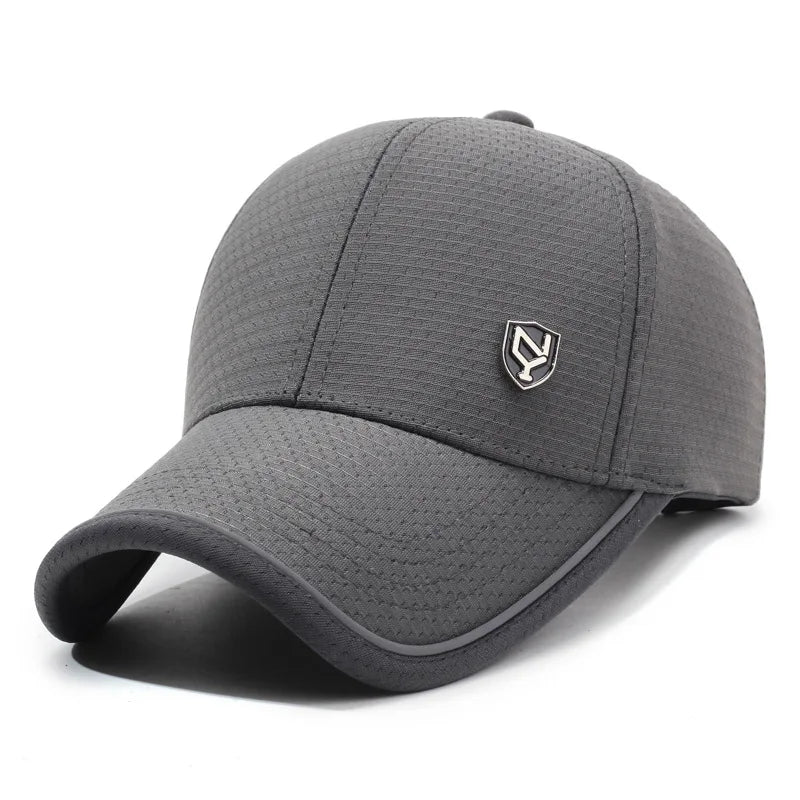 Summer Men's Black Breathable Cap