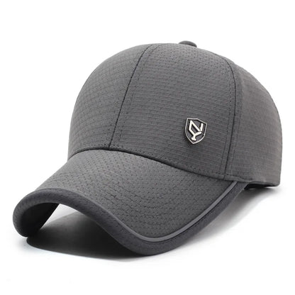 Summer Men's Black Breathable Cap