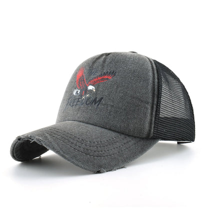 Washed Denim Baseball Cap Women Men