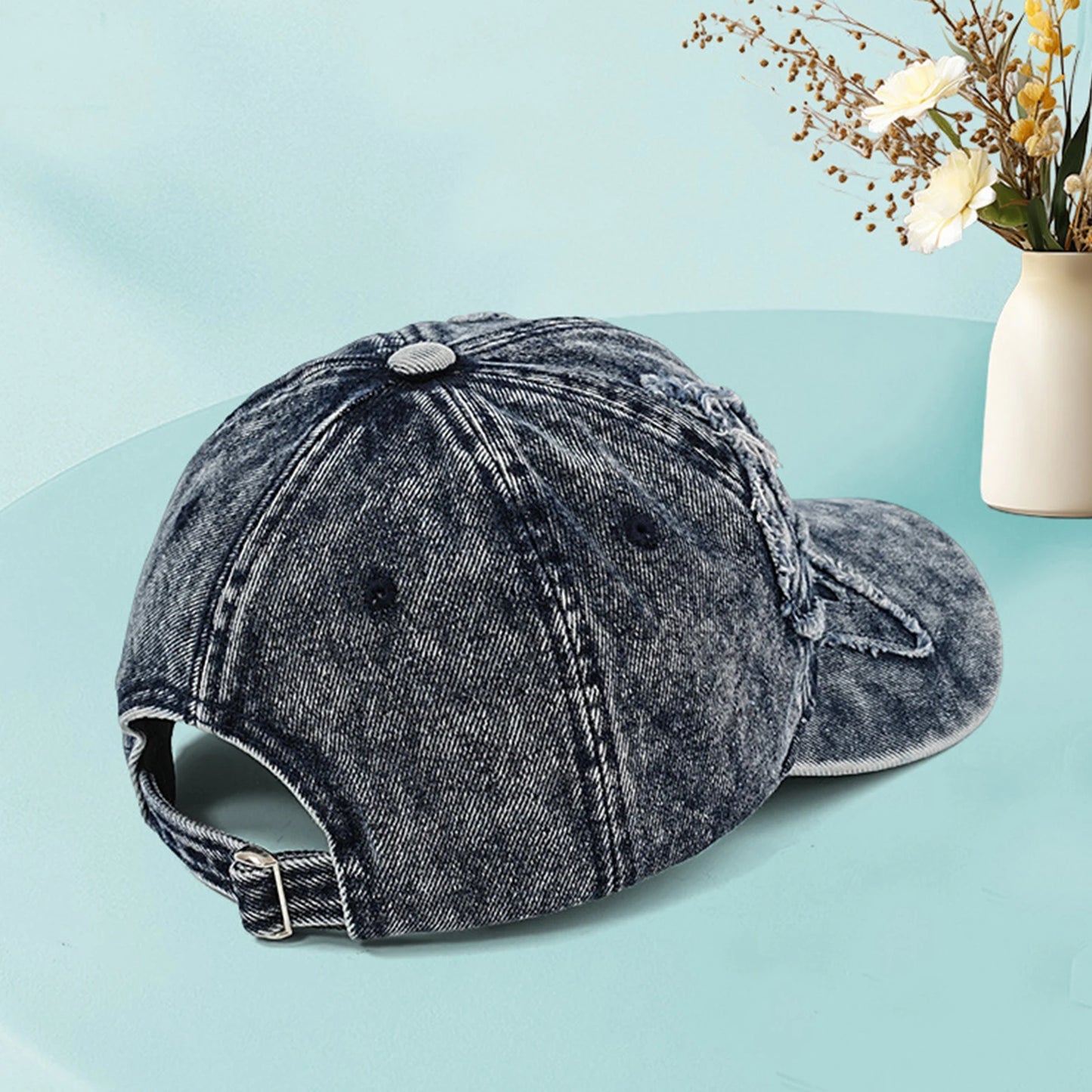 Retro Distressed Patchwork Baseball Cap Outdoor Washed Vintage