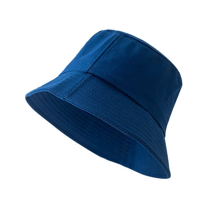Solid Color Fisherman Hat Korean Trendy Hip Hop Bucket Hat Summer Flat Top Sun Cap Casual Outdoor