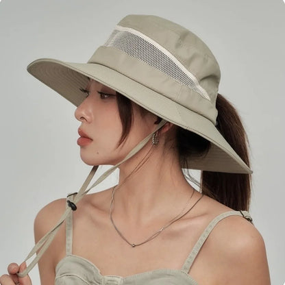 New Anti-Sun Bucket Hat Adjustable Anti-UV Beach Hat