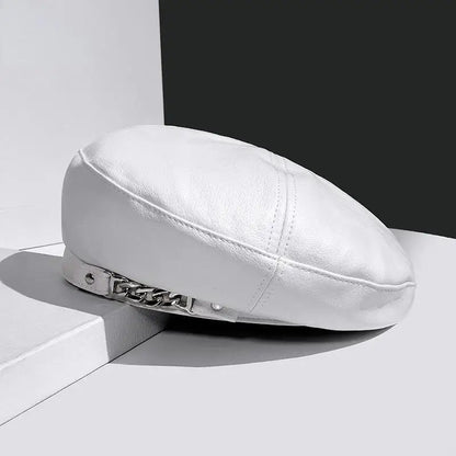 New Women's Hat Beret New Fashion All-Match Houndstooth Female