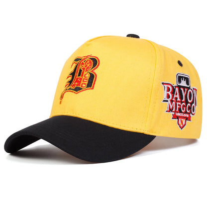 Unisex Gothic Letter B Embroidery Side Bayon Mfgco Baseball Caps Spring and Autumn