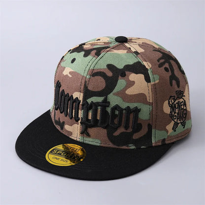 Cross Border Hot Selling in Europe and America Compton Baseball Cap Korean Style Brim Camouflage Hat