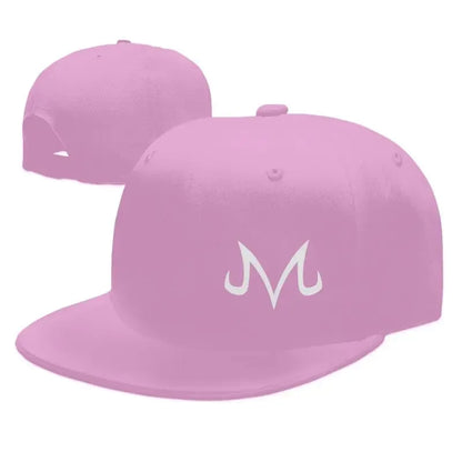 Majin Buu Print Hip Hop Flat Bill Caps Unisex Adjustable Snapback Caps Skateboard Hats