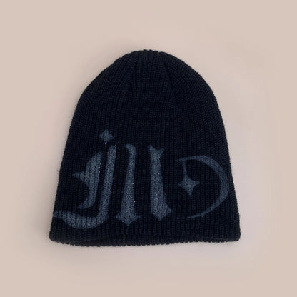 Color Block Street Sanskrit Knitted Hats Autumn And Winter New Unisex Y2k Warm