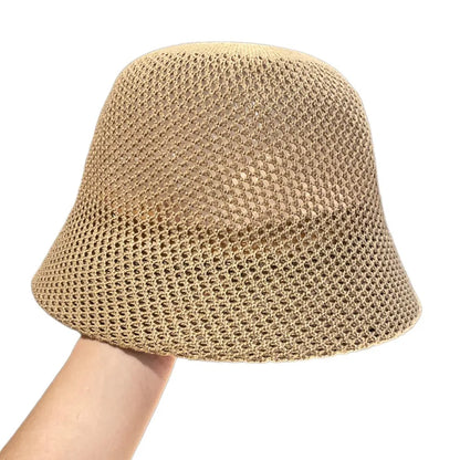 Fashion Foldable Sun Hat Fordable Wide Brim Straw Bucket Hat