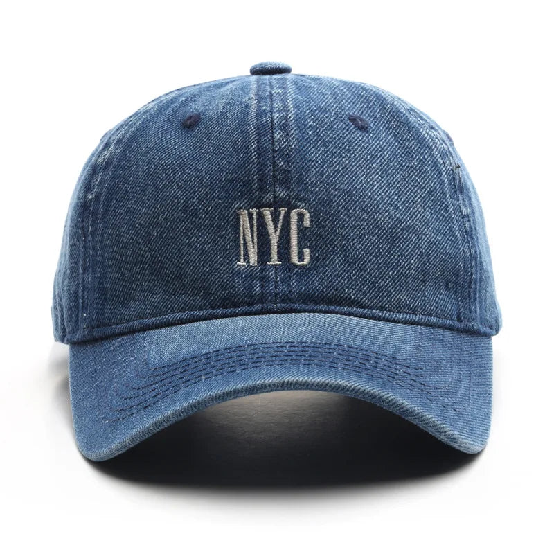 Classic Retro Denim Baseball Cap Unisex NYC