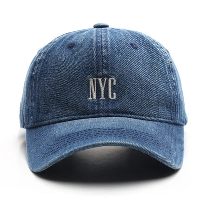 Classic Retro Denim Baseball Cap Unisex NYC