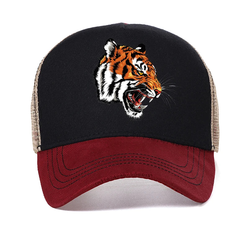 Tiger printing Baseball Cap Men Women