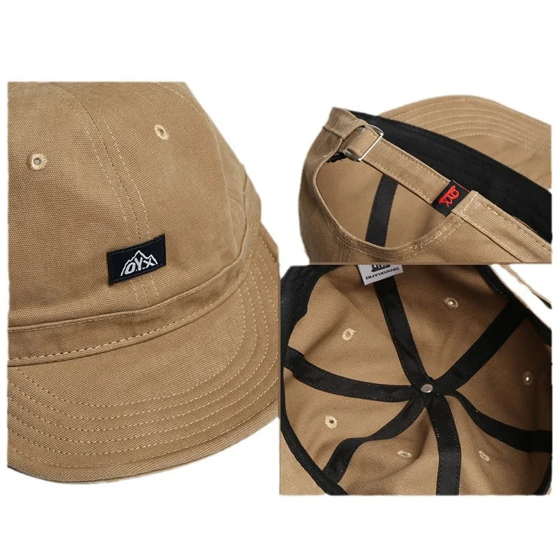 American Vintage Soft Brim Duckbill Cap Workwear Style Short Brim Baseball Cap Street Casual Hat