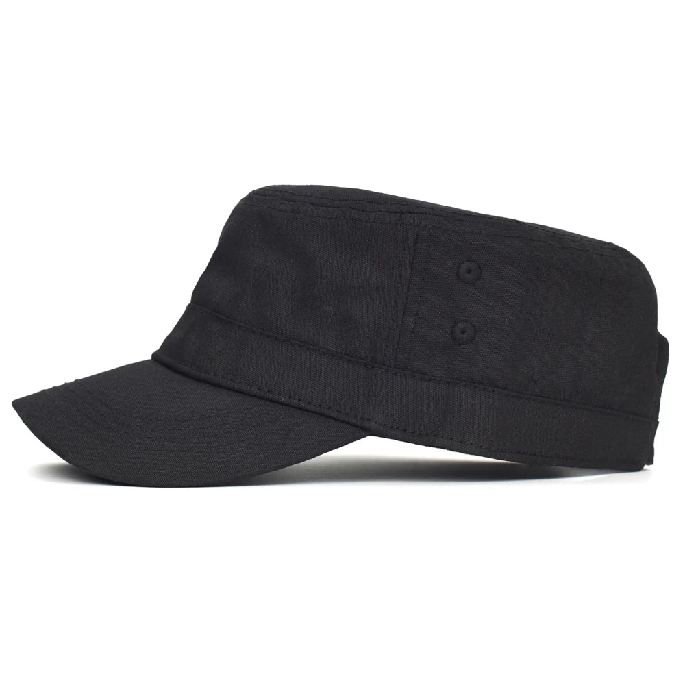 Waxed Canvas Cotton Military Caps Men Waterproof Cadet Army Cap Unique Design