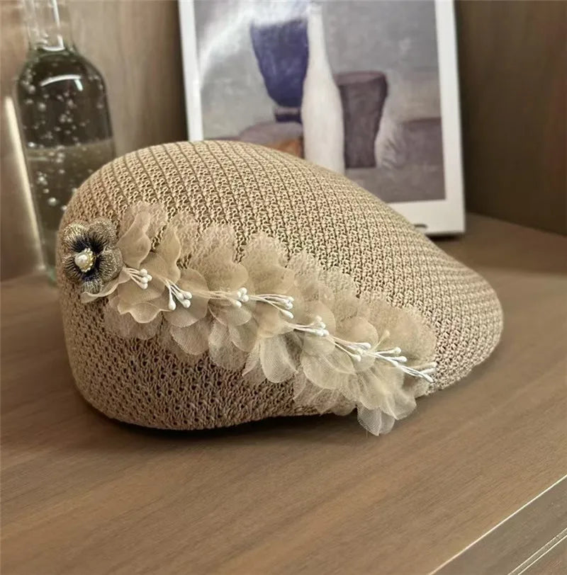 Knitted Lady Forward Cap Women Leisure Visors Hat