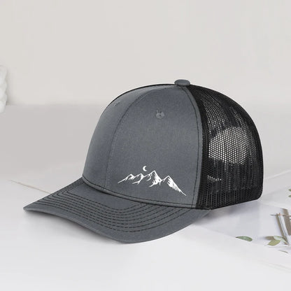 Moon Mountain Print Baseball Cap