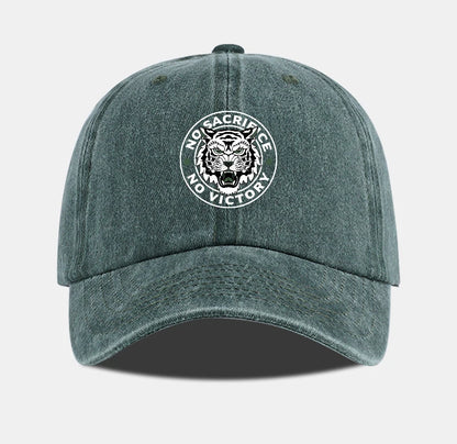 Tiger Logo Washed Baseball Cap Soft Comfortable Lightweight Breathable Adjustable Trendy Fashion Unisex