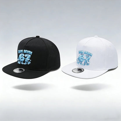 1/2 PC of 67 Ice Cartoon Printed Flat Bottom Brim Snapback Cap