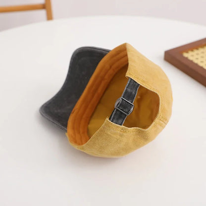 Retro Letter Kids Baseball Cap Fashion Color Block Children Peaked Hat  Sunshade Visors Sport Duck Caps